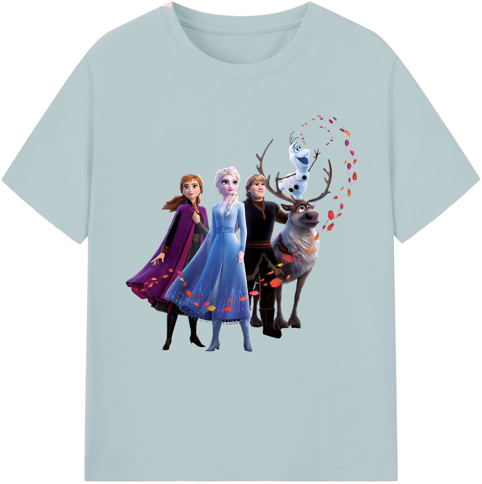 （画像用） アナと雪の女王 アンナ エルサ Frozen Anna Elsa 綿100％半袖Tシャツ（フロントプリント）